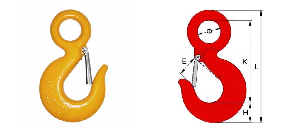 320A 320C Eye Hook with Latch Sizes