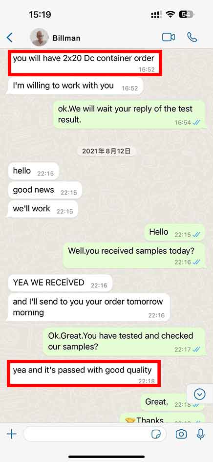 Whatsapp Testimonials