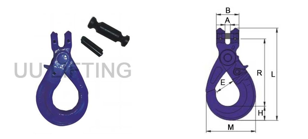 G100 Clevis Self-Locking Hook Sizes