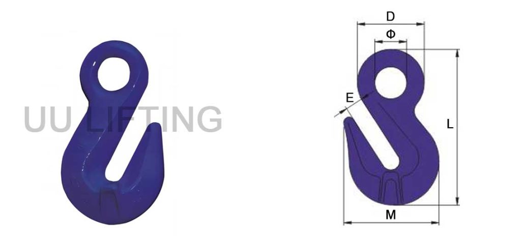 G100 Eye Shortening Grab Hook Sizes