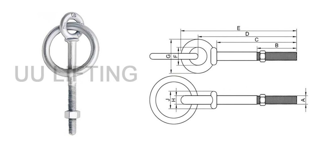 G257 US Type Nut Ring Bolt Sizes