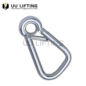 Oblique Angle Snap Hook with Eyelet Spring Pin