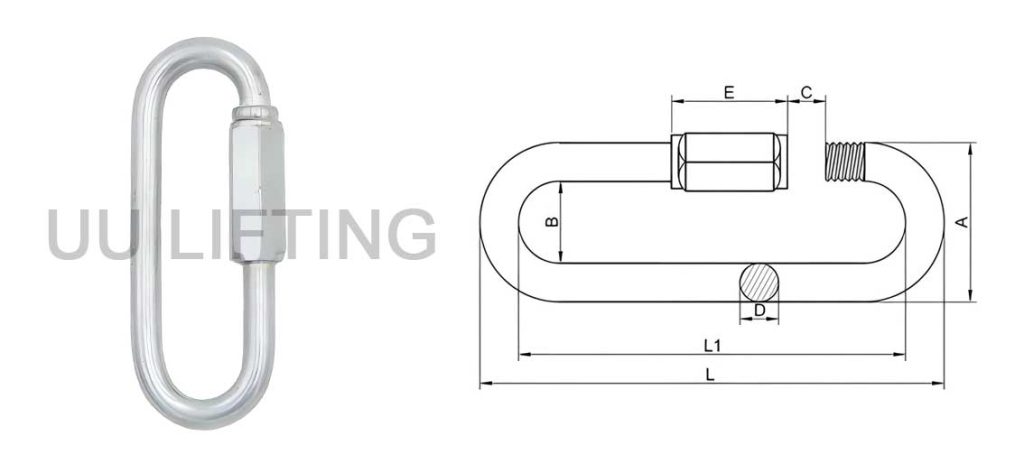 Wide Jaw Quick Link Sizes