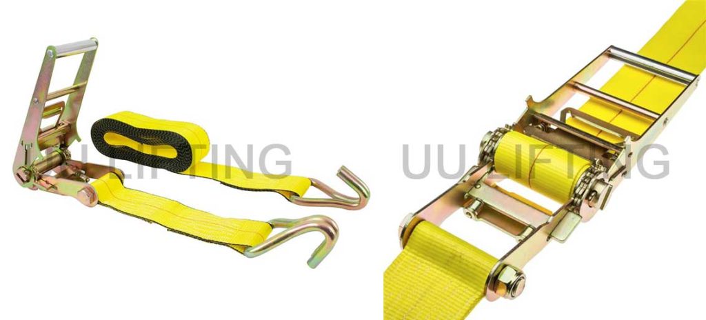 3 inch Ratchet Tie down Strap with Wire Hooks
