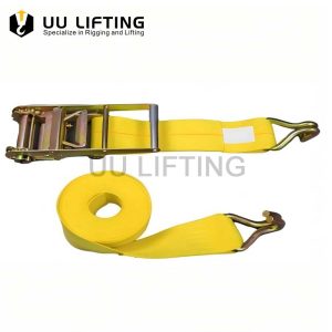 4 inch Ratchet Tie-Down Straps with Wire Hook-2