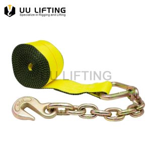 4" Winch Straps with Chain Anchor