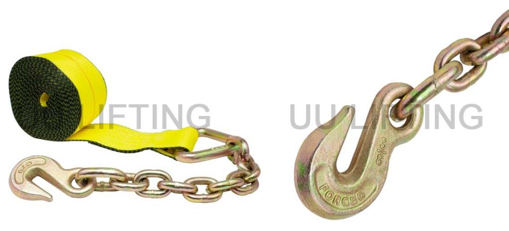 4 inch Winch Strap with Chain Anchor