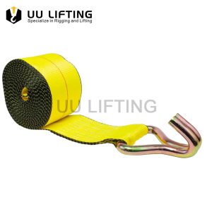 4 inch Winch Strap with Wire Hook, Flatbed tie down straps