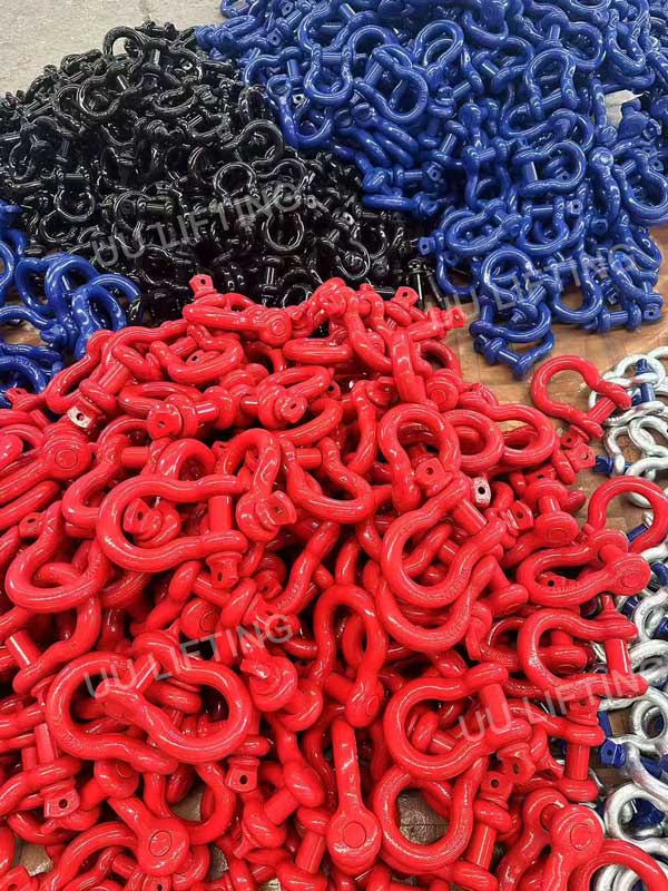 A collection of various rigging shackles
