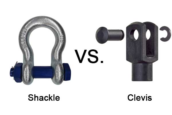 Shackle vs Clevis illustration