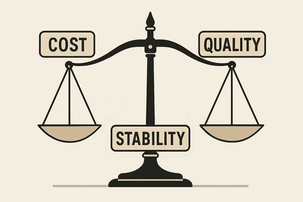 Cost vs. Quality vs. Stability