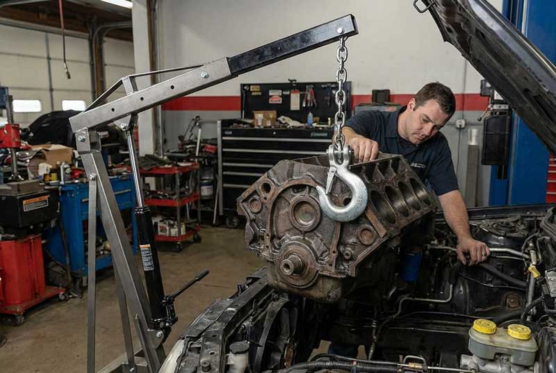 Engine Hoist Hook in Action