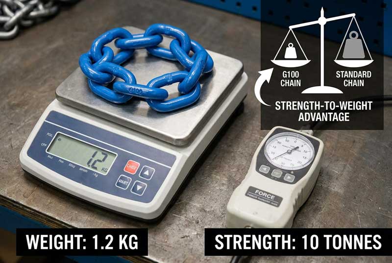 G100 Chain Strength-to-Weight Advantage