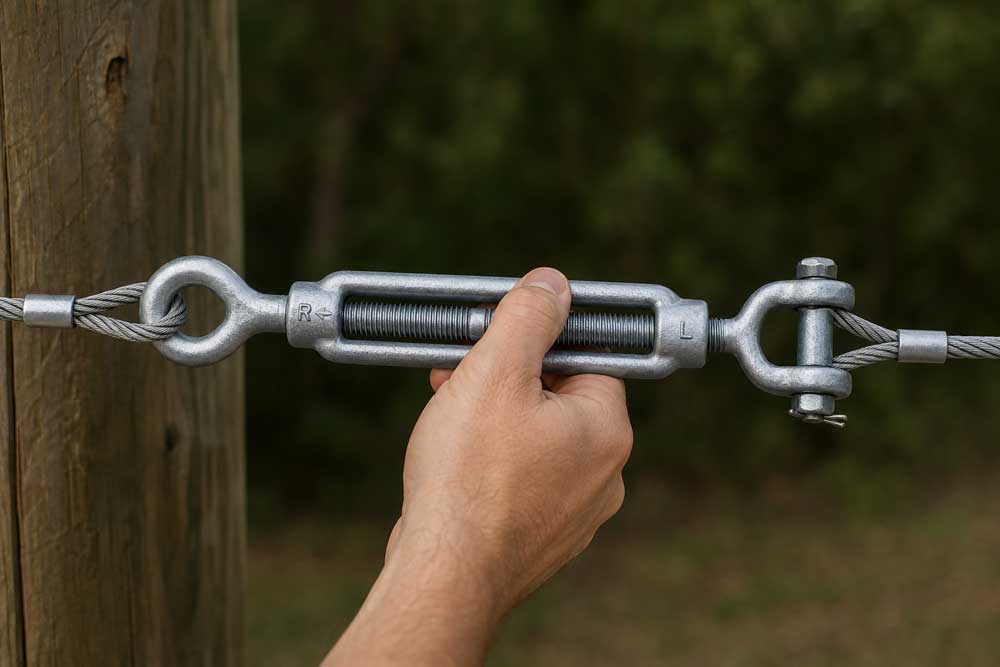 adjusting turnbuckle tension