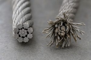 clean cut vs frayed cut steel wire rope