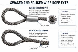 swaged and spliced wire rope eyes
